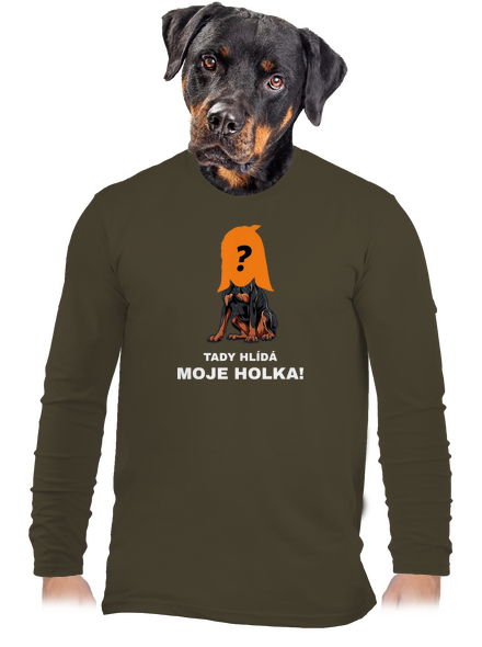 Tady hlídám já pánské dlouhý rukáv Urban Khaki