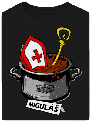 Miguláš unisex tričko oversized Black