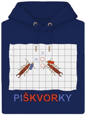 Škvoří piškvorky unisex mikina premium Navy