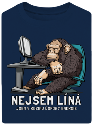 Nejsem líný unisex tričko oversized Midnight Blue