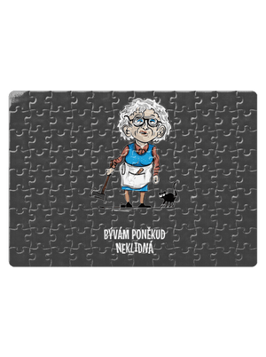 Neklidná - vlastní text puzzle White