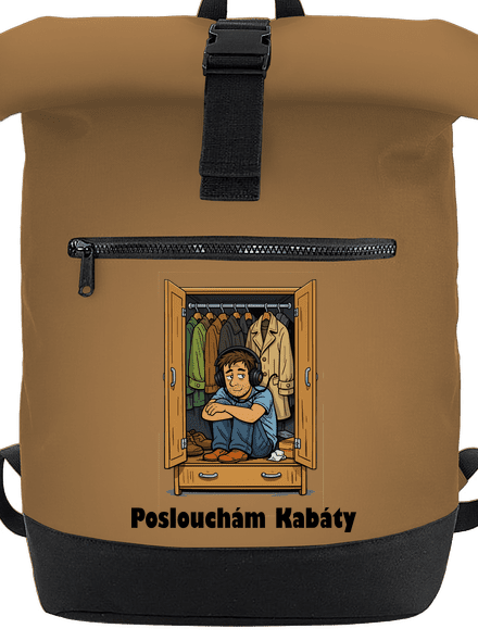 Poslouchám Kabáty batoh Caramel
