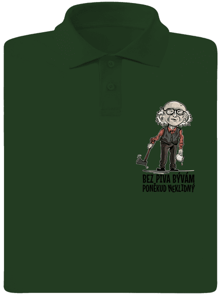 Neklidný bez piva pánská polokošile Bottle Green Mal