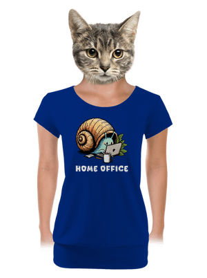 Šnekův home office dámské tričko s lemem Royal Blue Mal