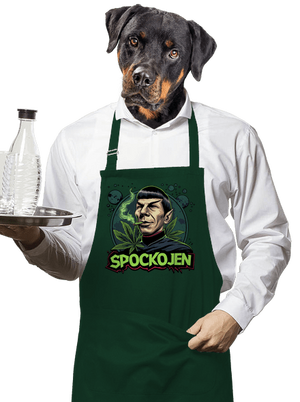 Spockojen zástěra Bottle Green