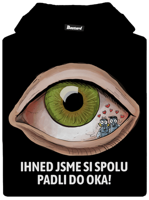 Padli do oka dětská mikina klokanka Black