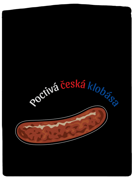 Poctivá buchta a klobása pánská mikina na zip Black