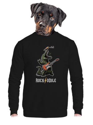 Rockodile unisex mikina bez kapuce Black