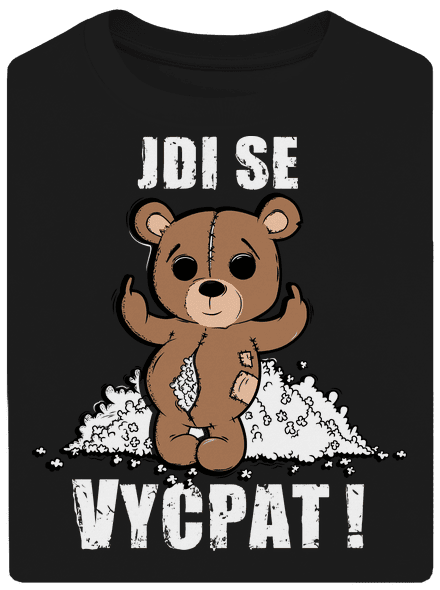 Jdi se vycpat unisex tričko oversized Black