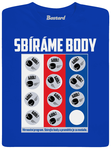 Sbíráme body - hokej pánské dlouhý rukáv Royal Blue