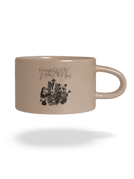 ZOO metal hrnek makronka Brown Macaron