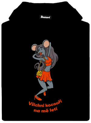 Myška dámská mikina klokanka Black