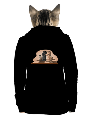 Šachová rodina dámská mikina na zip Black