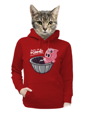 Ve formě dámská mikina klokanka Red Mal