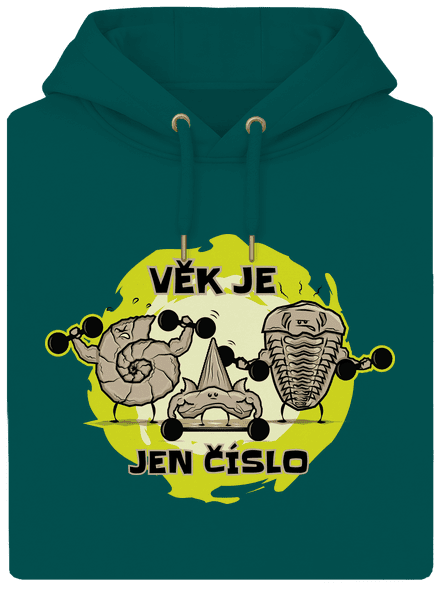 Věk je jen číslo unisex mikina premium Emerald Green