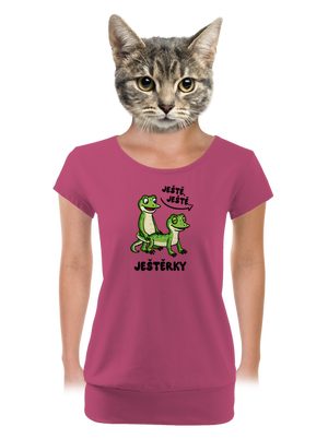 Ještě, ještě dámské tričko s lemem Magenta