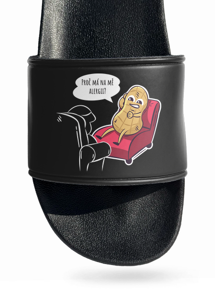 Alergeny u psychologa pantofle Black