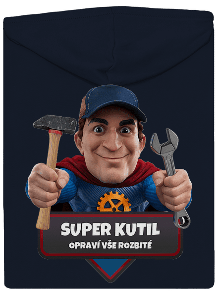 Super táta dámská mikina na zip Navy Mal