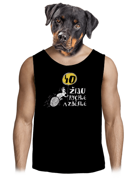 Žiju rychle a zběsile pánské tílko Black