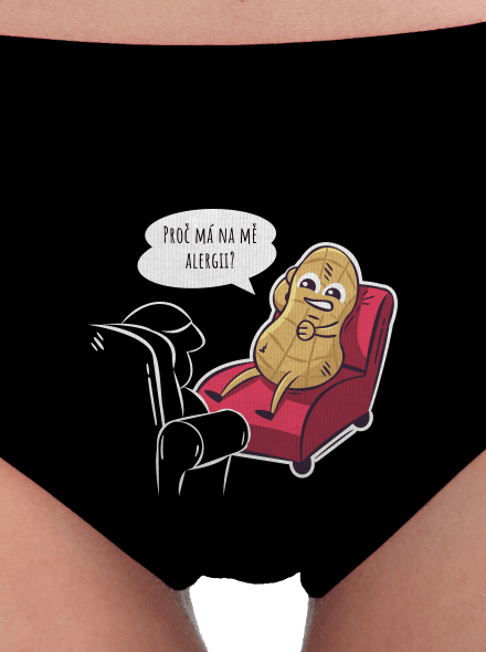 Alergeny u psychologa dámské kalhotky Black