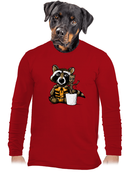 Strážci galaxie pánské dlouhý rukáv Red