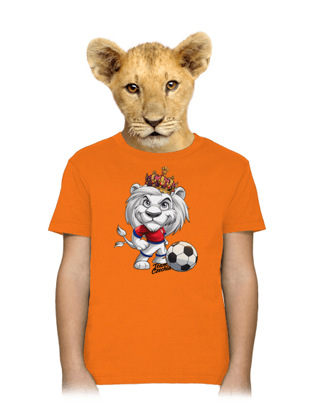 Fotbalový lev dětské tričko Orange