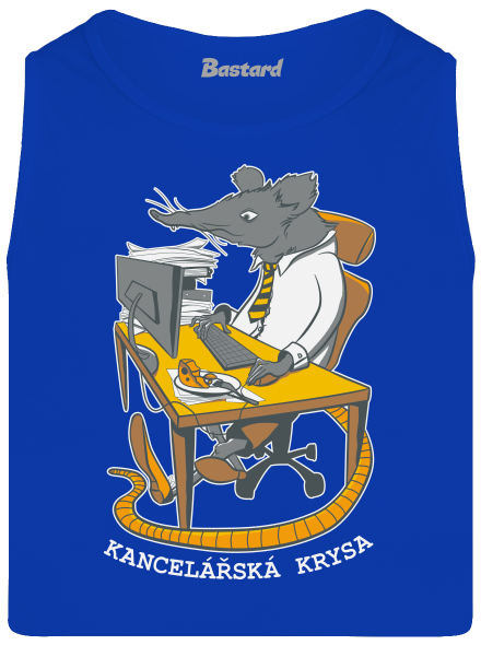 Kancelářská krysa pánské tílko Royal Blue