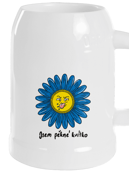 Kvítko půllitr White