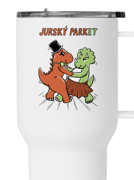 Jurský parket termohrnek White