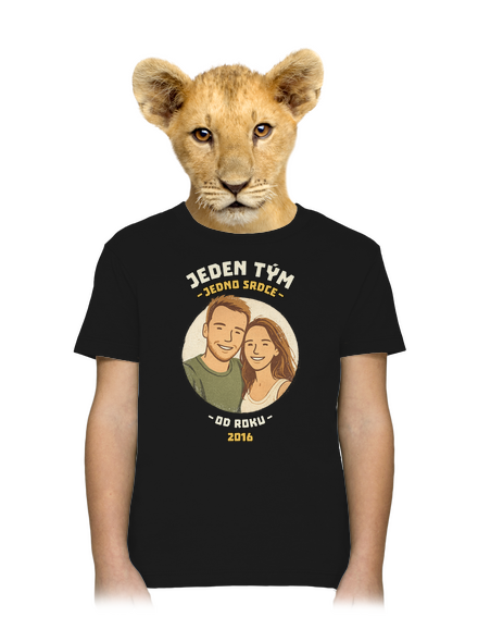 Jeden tým z vlastní fotky dětské tričko Black