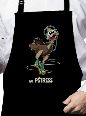 No pštress zástěra Black