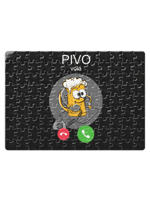 Pivo volá puzzle White