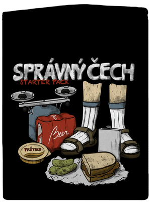 Správný Čech dámská mikina na zip Black