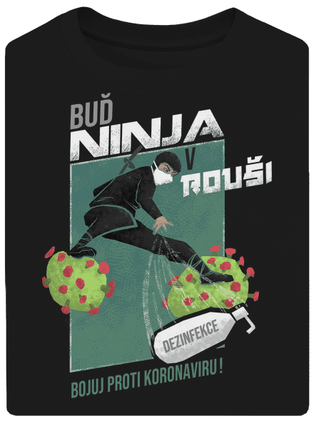 Ninja v rouši unisex tričko oversized Black