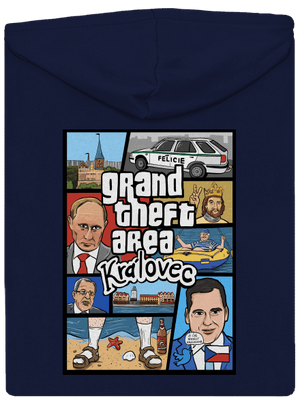 Královec pánská mikina na zip Navy