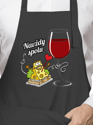 Navždy spolu zástěra Dark Grey