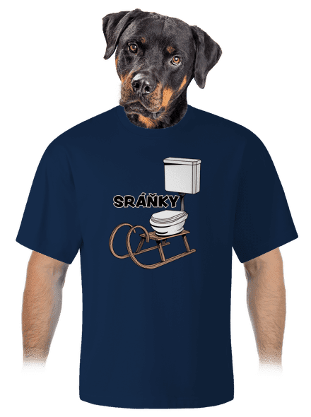 Sráňky unisex tričko oversized Midnight Blue