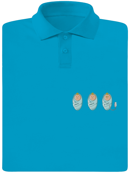 AI baby pánská polokošile Blue Atol