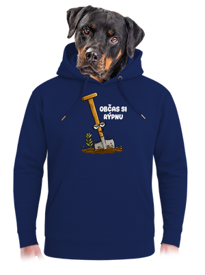 Občas si rýpnu unisex mikina premium Navy