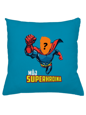 Můj superhrdina polštář Blue Turquoise