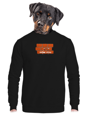 unisex mikina bez kapuce