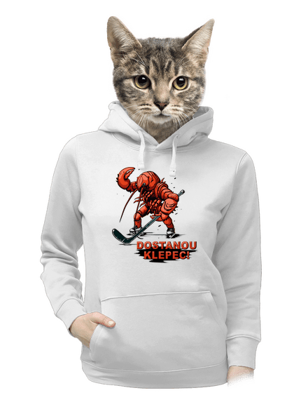 Dostanou klepec dámská mikina klokanka White