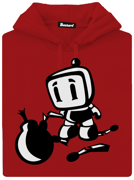 Bomberman dámská mikina klokanka Red Mal