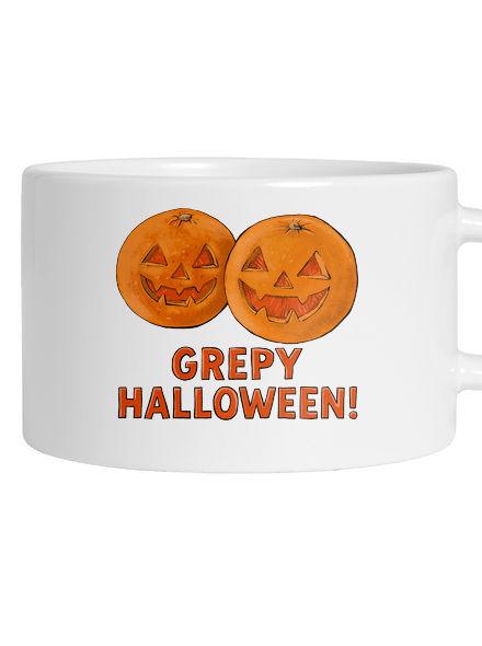 Grepy Halloween hrnek makronka White