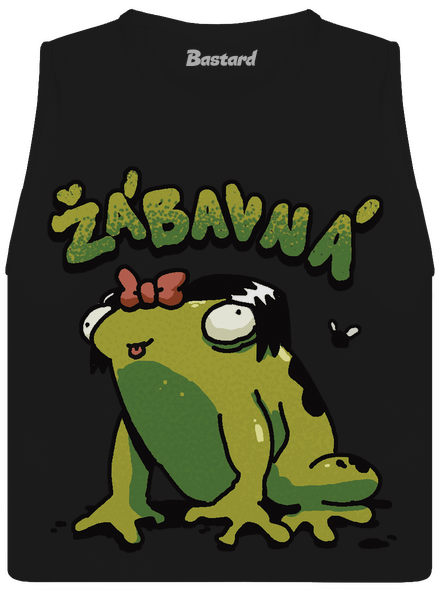 Žábavní dámské tílko volné Black