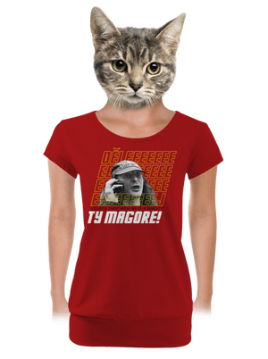 B18: Jiří Kára dámské tričko s lemem Red Mal