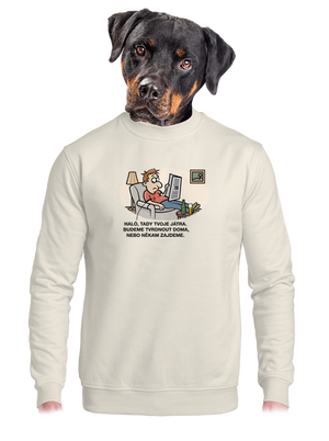 unisex mikina bez kapuce