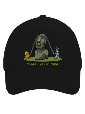 Velikonoční Moai kšiltovka baseballka Black