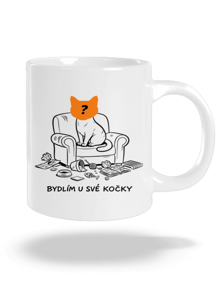 Bydlím u své kočky velký hrnek White