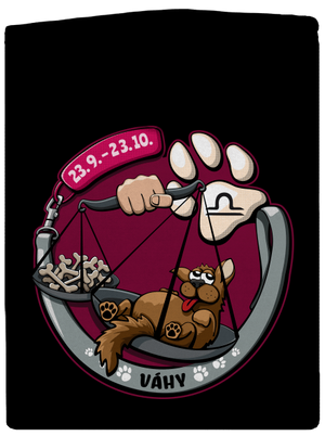 Psí horoskop: Váhy dámská mikina na zip Black